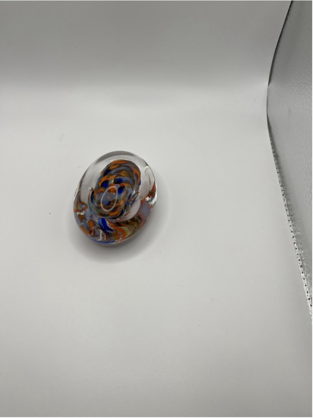Glass Paperweight | Paperweight Blown Glass | Oval Glass Paperweight SEE